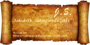 Jakubik Seherezádé névjegykártya